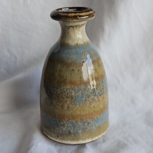 alatoria Handcrafted Ceramic Bud Vase - Blue and Brown